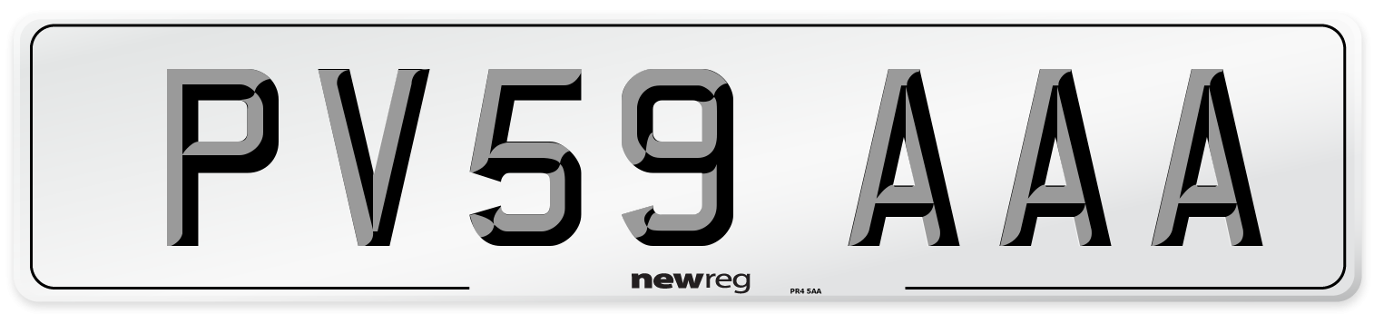 PV59 AAA Number Plate from New Reg